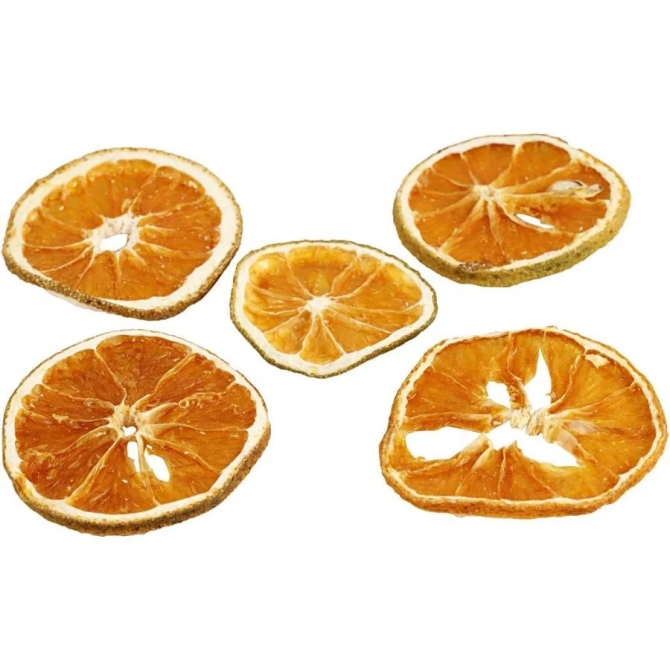 5 rodajas de naranjas secas 