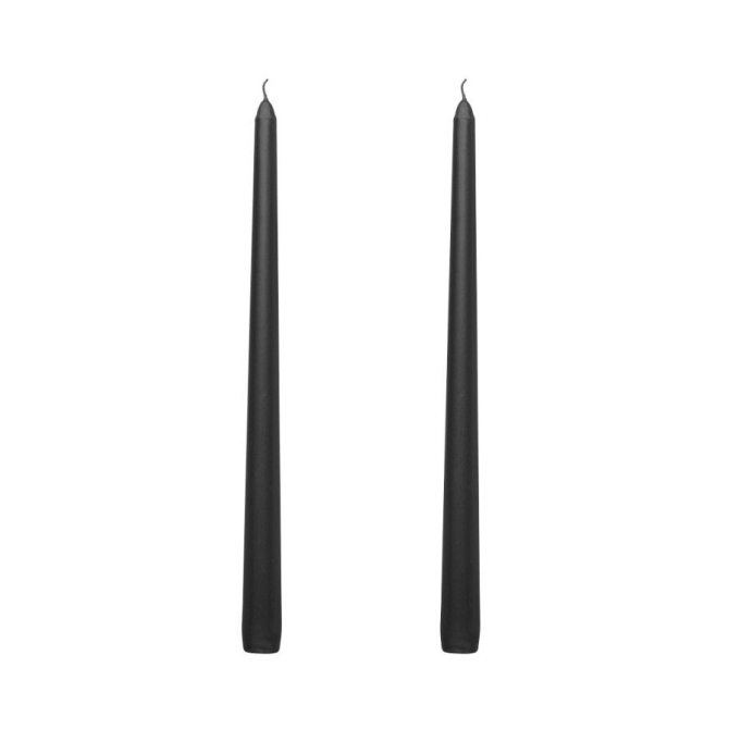 Juego de 2 velas Flambeau negras 