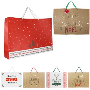 1 bolsa de regalo de Navidad grande (70 cm)