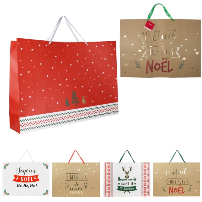 1 bolsa de regalo de Navidad grande (70 cm) 