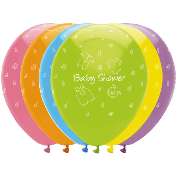 6 globos arcoris para baby shower 