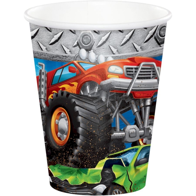 8 vasos Monster Truck Rally 