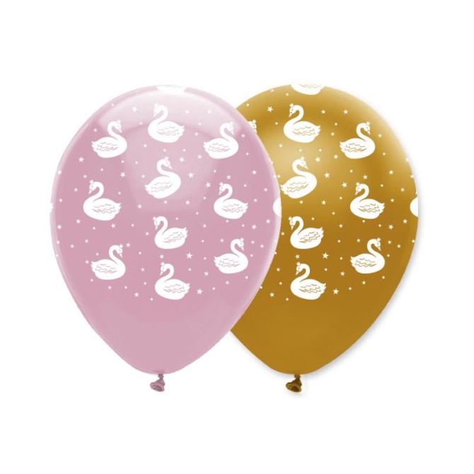 6 globos de cisne 