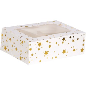 Caja de Cupcakes 6 Estrellas - Oro