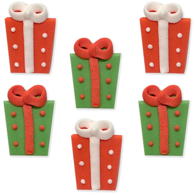 Paquete de 6 adornos decorativos para regalo (4, 2 cm) - Azcar 