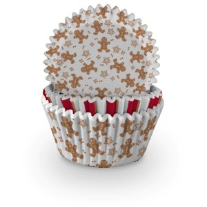 75 cajas para cupcakes de hombre de jengibre