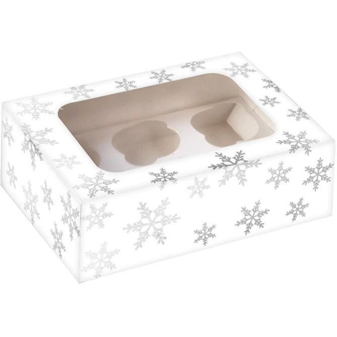 Caja de 6 Cupcakes - Copo de Nieve 