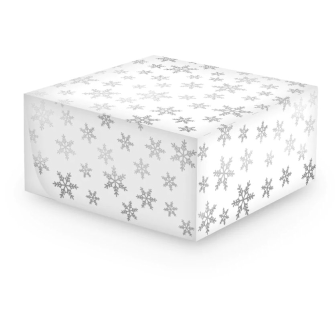 Caja para Tarta (26 cm) - Copo de nieve 