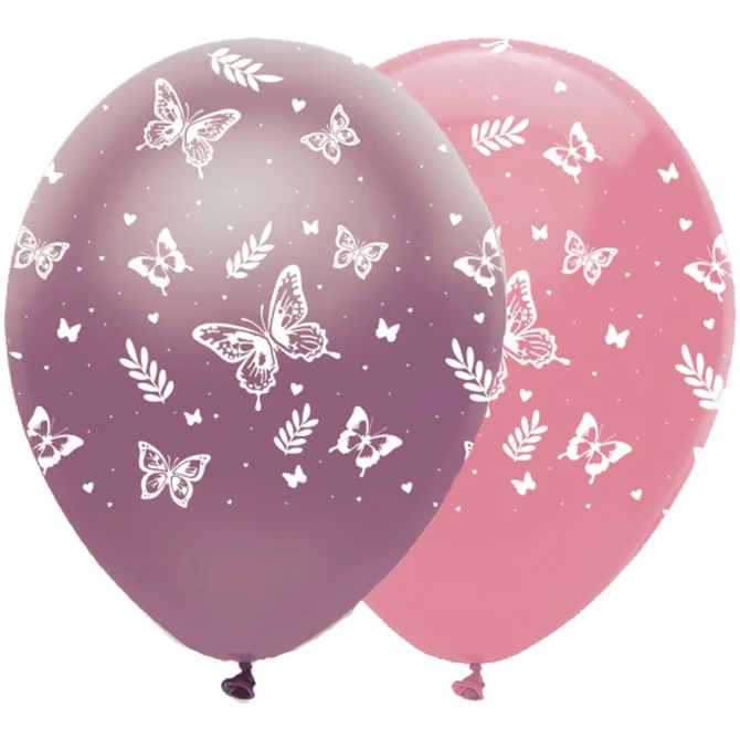 6 globos de mariposa 