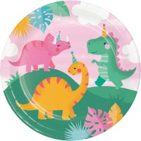 8 platos de nia dinosaurio