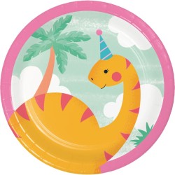 8 platos pequeos de nia dinosaurio. n1