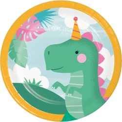 8 platos pequeos de nia dinosaurio. n2