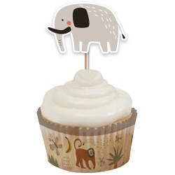 12 adornos para cupcakes - Safari. n1