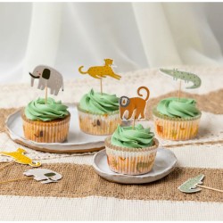 12 adornos para cupcakes - Safari. n5