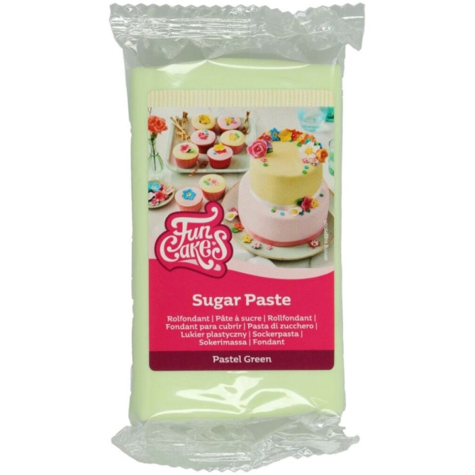 FunCakes Pasta de azcar verde pastel - 250g 