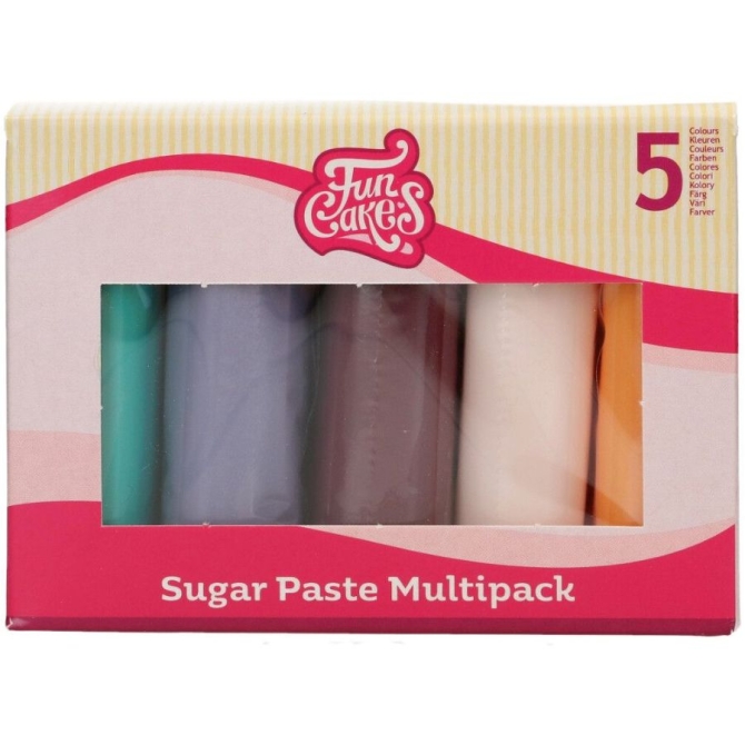 FunCakes Paleta Multipack de Pasta de Azcar Boho Chic - 5x100g 