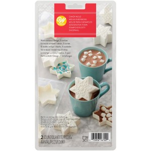 Molde bombones de chocolate 3D copo de nieve - Wilton