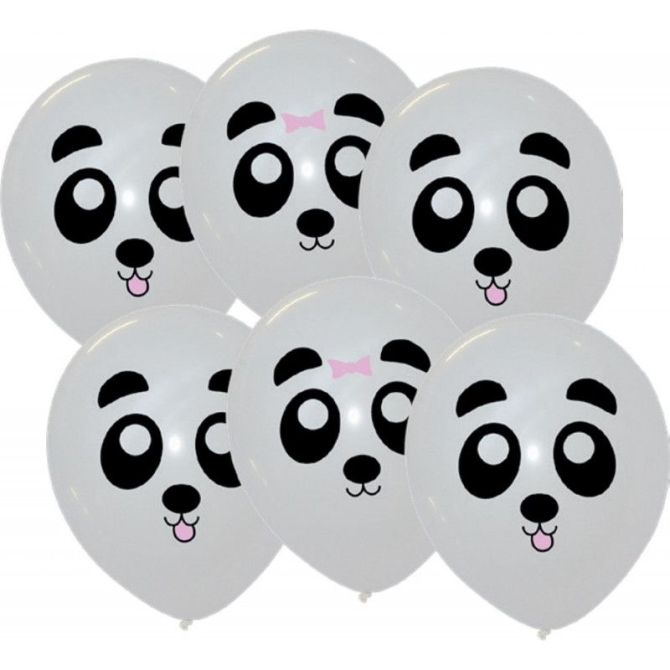 6 Globos - Bonitos pandas 