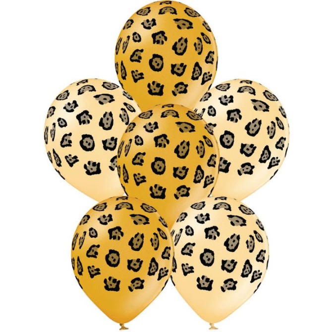 6 globos de leopardo 