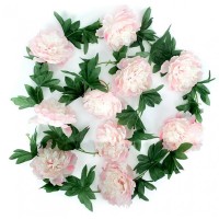 Guirnalda de peonas rosas artificiales