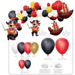 Kit Arco Pirata 50 Globos. n1