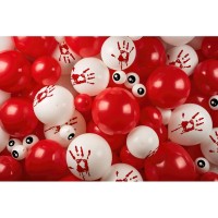 Kit 50 Globos Halloween Ojos Sangrientos