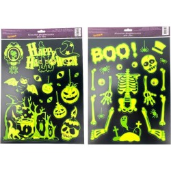 Pegatinas de ventana fosforescentes con brillo de Halloween. n1