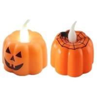 2 velas LED de calabaza - 3,5 cm