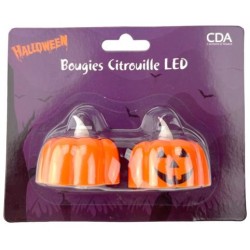 2 velas LED de calabaza - 3, 5 cm. n2