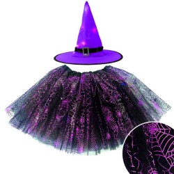 Disfraz Infantil Gorro de Bruja  +  Tut LED - Talla nica. n2