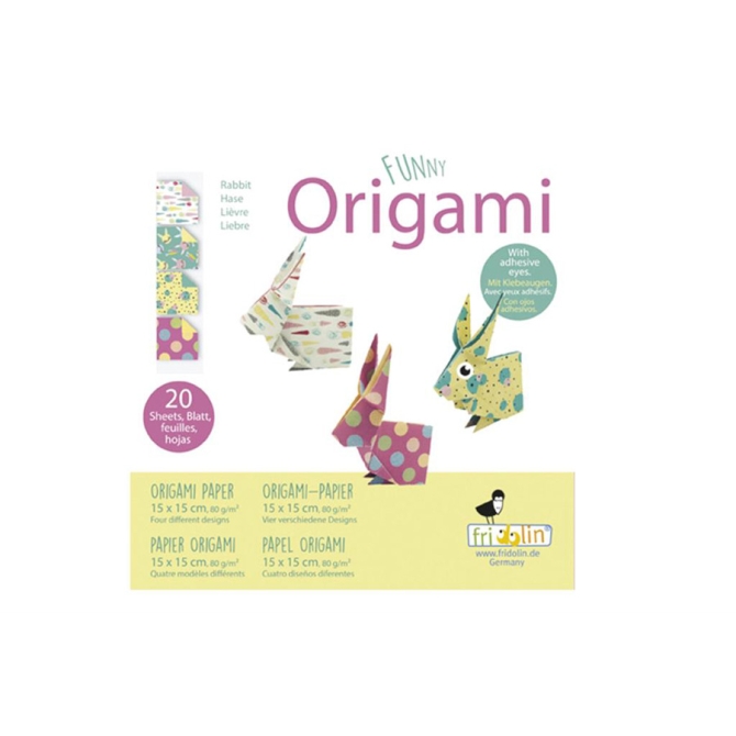 Liebre de origami para nios 