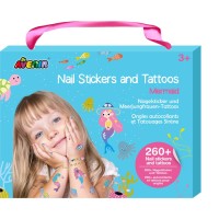 Caja de Tatuajes y Pegatinas para Uas - Sirena