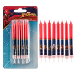 8 Velas Spiderman (10cm). n1