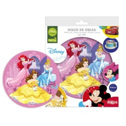 Disco oblea Princesas Cenicienta / Ariel / Bella (20 cm). n3