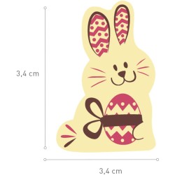 4 Mini Conejitos de Pascua 2D - Chocolate Blanco. n1