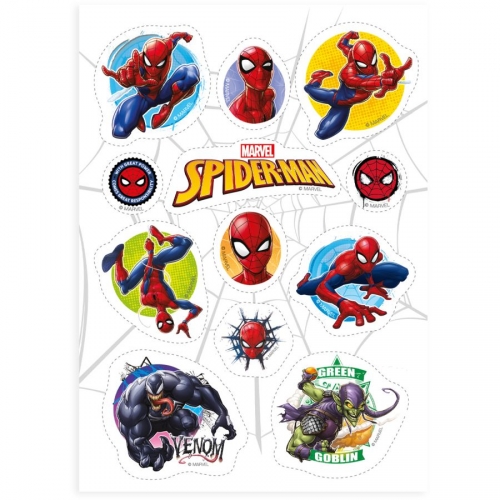 12 pegatinas de Spiderman - Comestibles - sin E171 para el cumpleaños de tu  hijo - Annikids