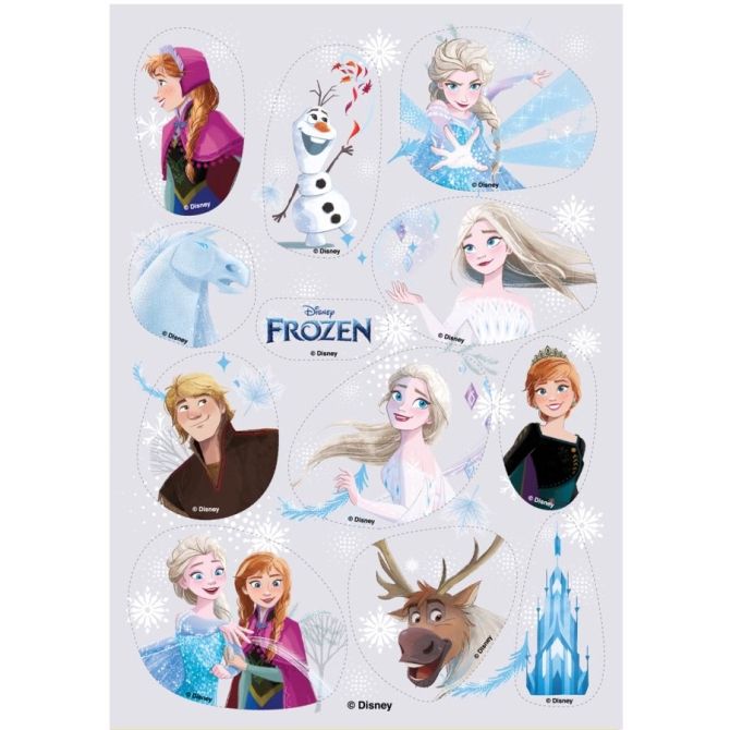 12 Stickers de Frozen - Comestibles 