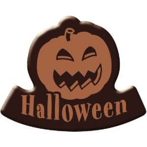 3 platos de calabaza de Halloween (4,8 cm) - Chocolate