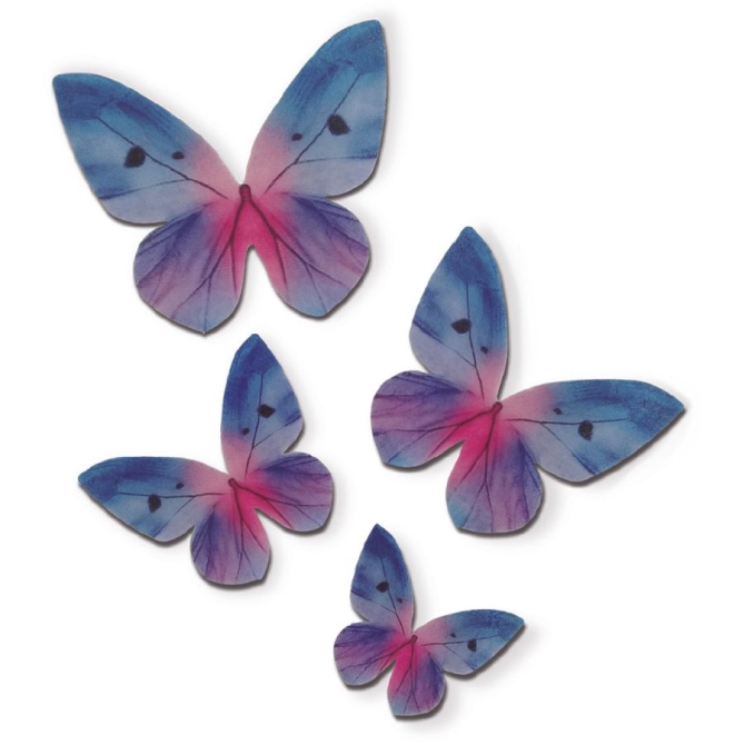 4 Mariposas Azul / Rosa - Azyme 