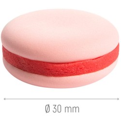 6 Petits Macarons  3 cm Couleurs Assorties - en Sucre. n1