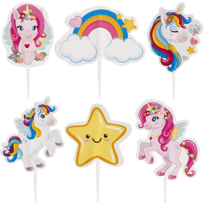 30 adornos para tartas de unicornio 