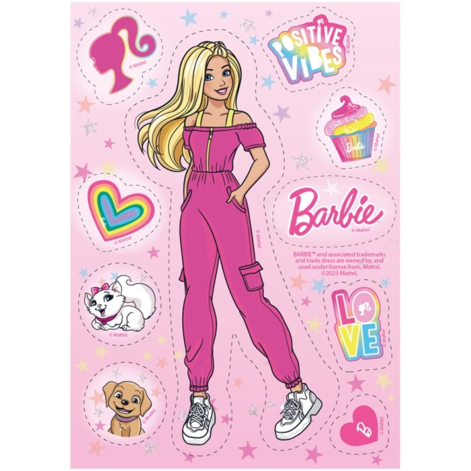 10 adornos comestibles para cortar - Barbie 