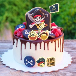 6 Figuras Piratas (3-4 cm) - Chocolate Blanco. n2