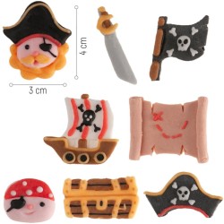 8 Decoraciones Piratas (2-3, 5 cm) - Azcar. n1