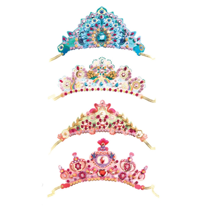 4 tiaras mosaicos de bricolaje 