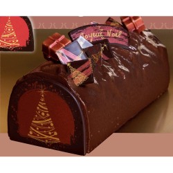 2 Extremos de tronco rbol de Navidad Arabesque (7, 7 cm) - Chocolate oscuro. n1