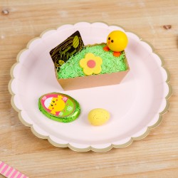 4 Obleas Felices Pascuas (5, 5 cm) - Chocolate Negro. n3