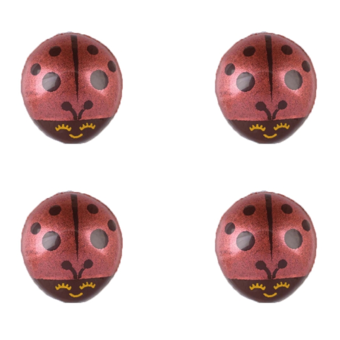 4 Ladybugs (2, 3 cm) - Chocolate 