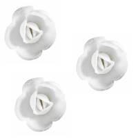 3 Rosas Blancas Pequeas Ecolgicas (4 cm) - Sin Levadura