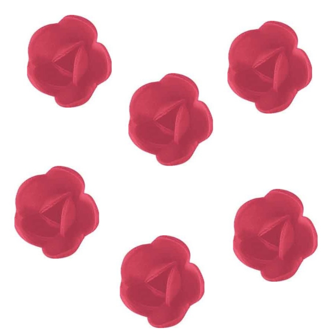 6 Mini Rosas (3 cm) Sin Levadura - Sabor Fresa 